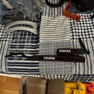 Pentax Black Camera Strap with Red Accents